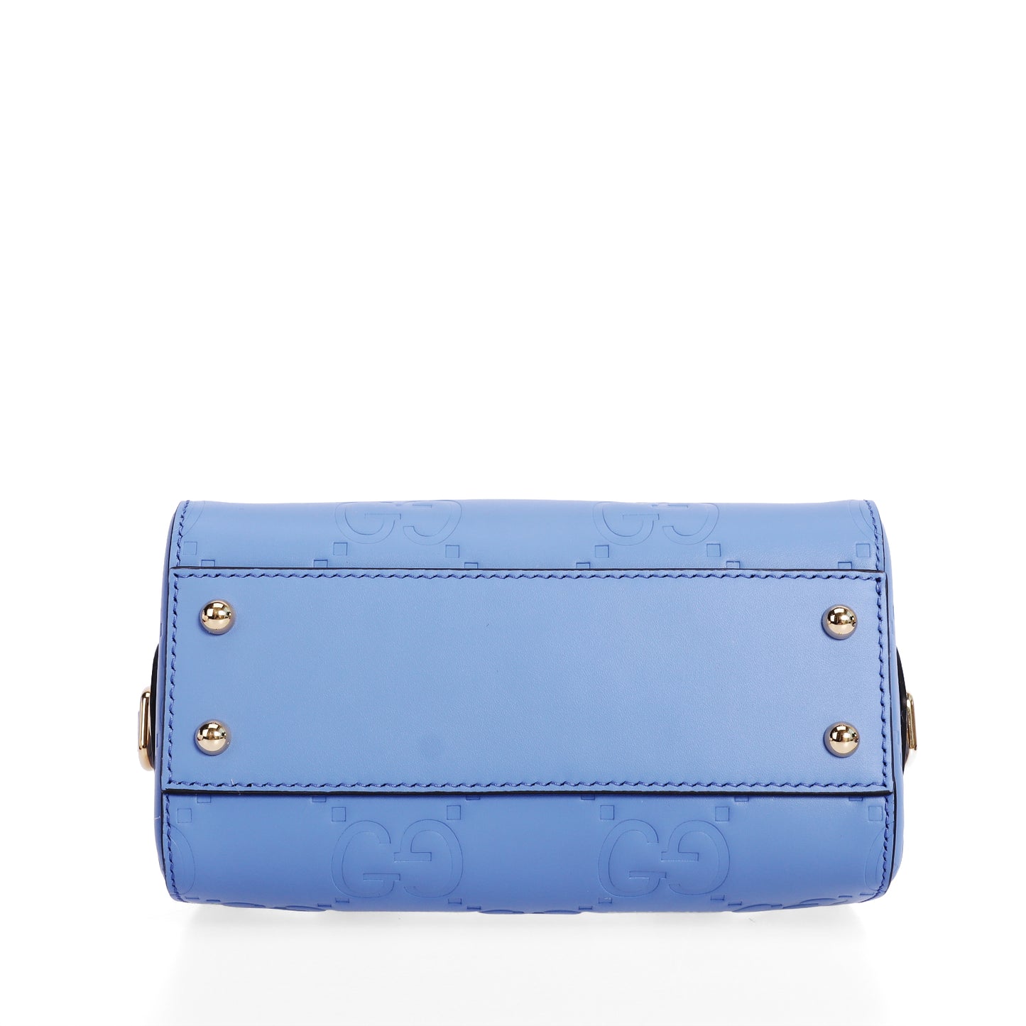 Pre-Owned Gucci Blue GG Embossed Leather Crossbody Bag 10140495