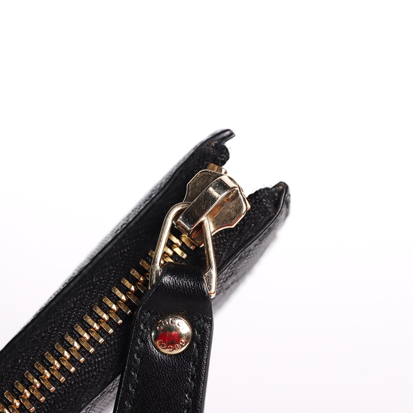 Pre-owned  Gucci Zip GG  Black Calfskin Long Wallet  11211489