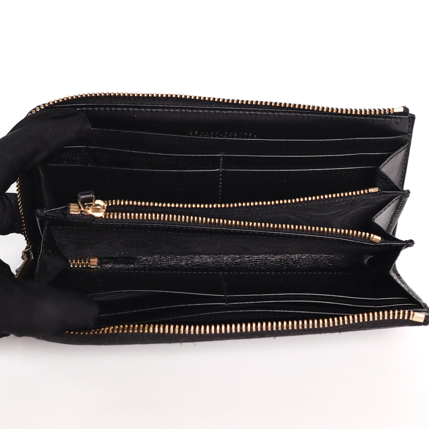 Pre-owned  Gucci Zip GG  Black Calfskin Long Wallet  11211489