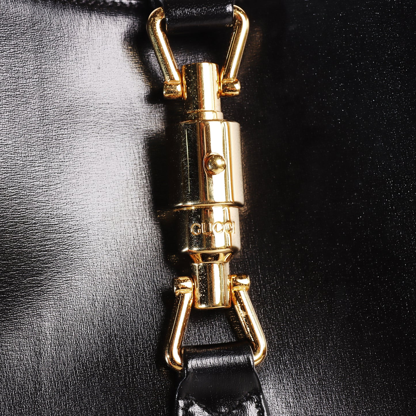 Pre-Owned Gucci Jackie 1961 Black Calfskin Shoulder Bag 11268205