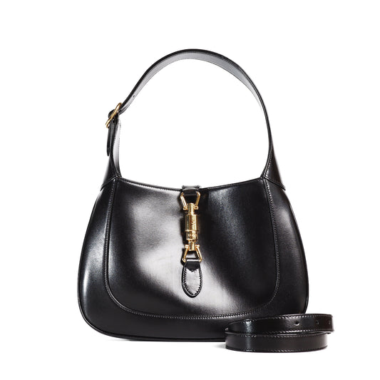 Pre-Owned Gucci Jackie 1961 Black Calfskin Shoulder Bag 11268205