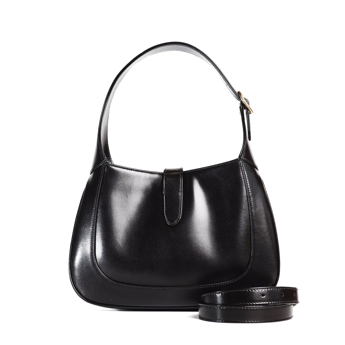 Pre-Owned Gucci Jackie 1961 Black Calfskin Shoulder Bag 11268205