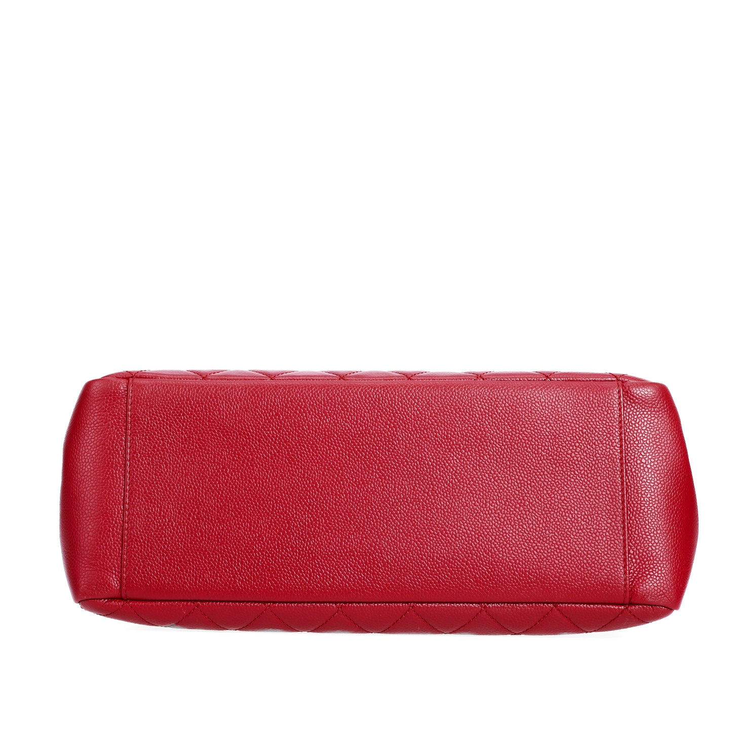 Pre-Owned Chanel Red Caviar Leather Grand Shopping Shoulder Bag 11757202