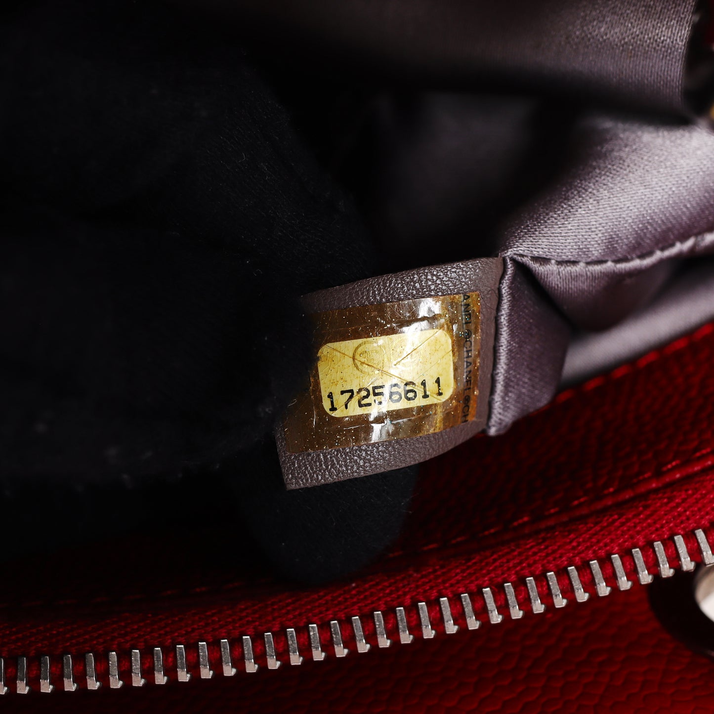Pre-Owned Chanel Red Caviar Leather Grand Shopping Shoulder Bag 11757202