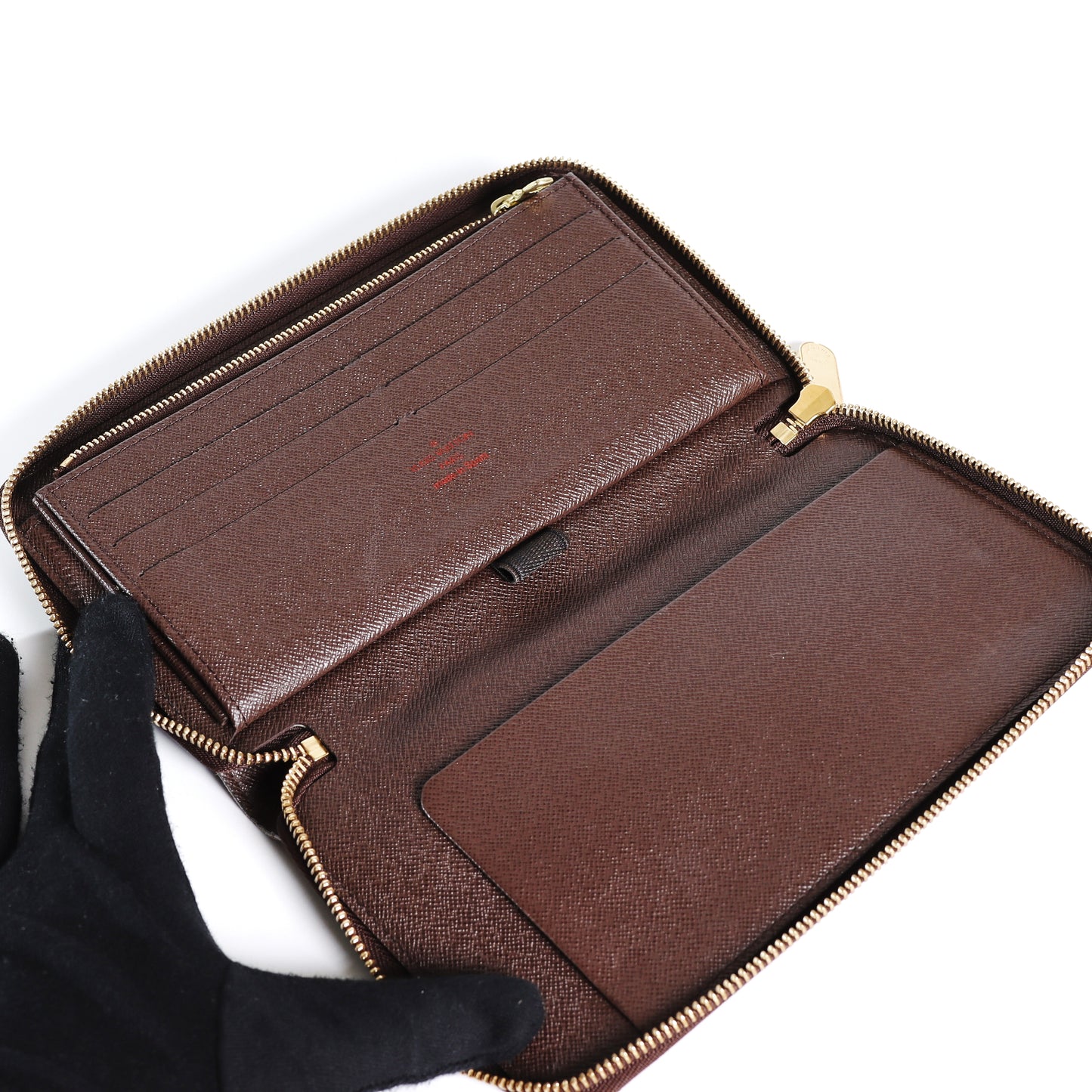 Pre-Owned Louis Vuitton Zippy Wallet Damier Ebene Coated Canvas 12105377