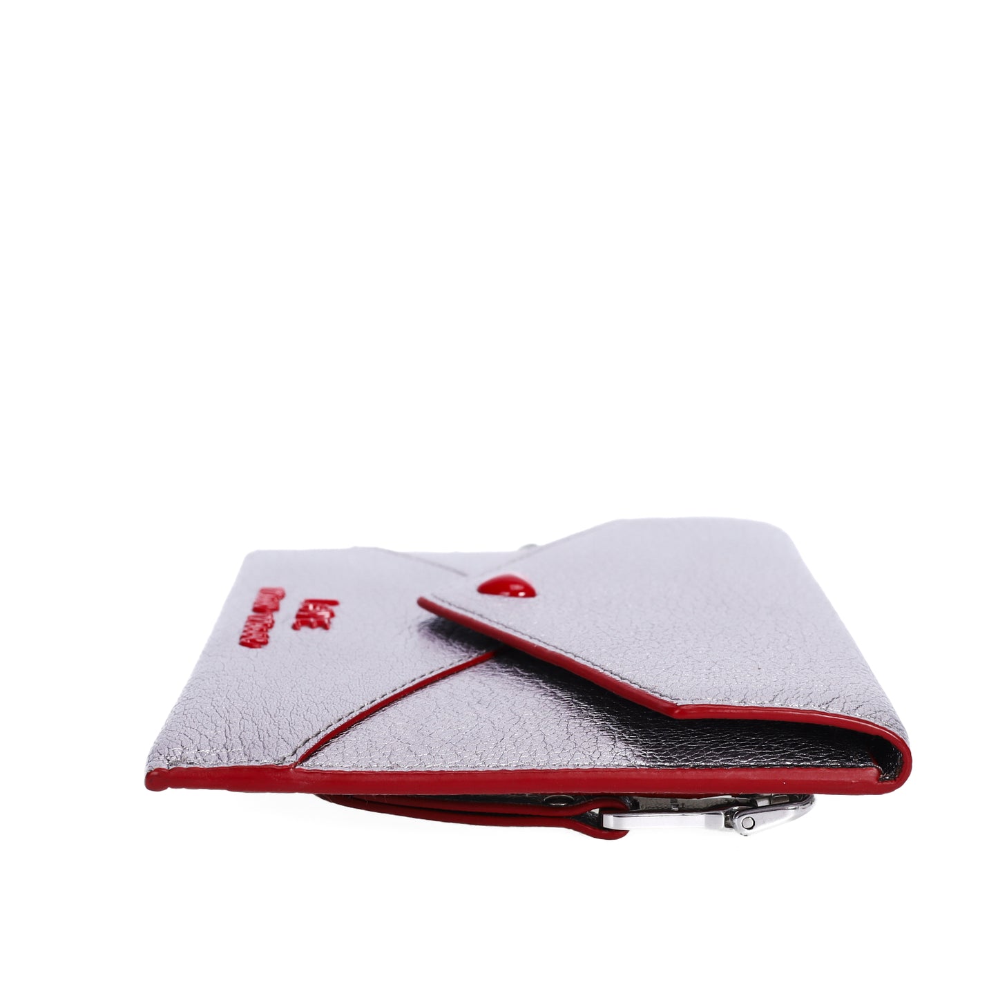 Pre-Owned Miu Miu Madras Love Silver Goatskin Wallet 12512587