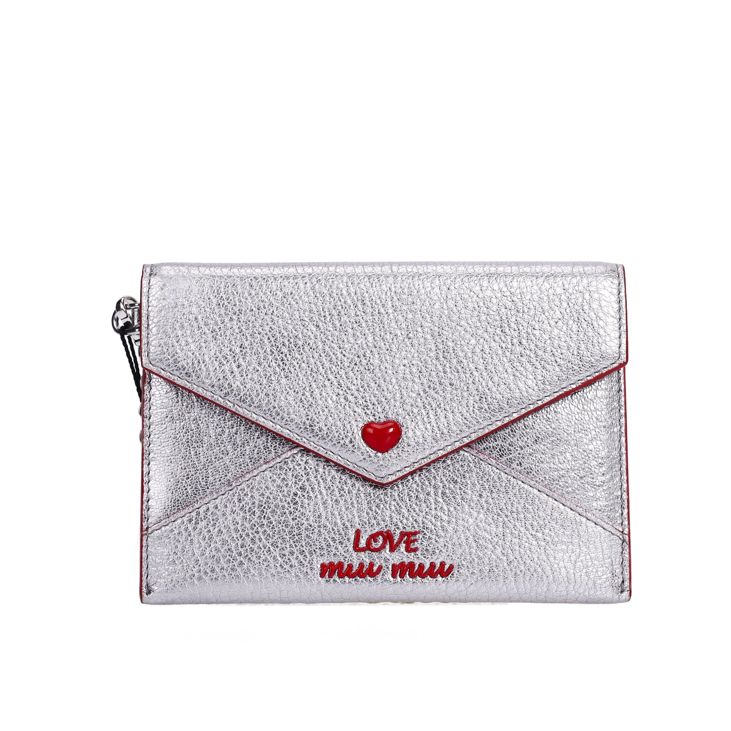 Pre-Owned Miu Miu Madras Love Silver Goatskin Wallet 12512587