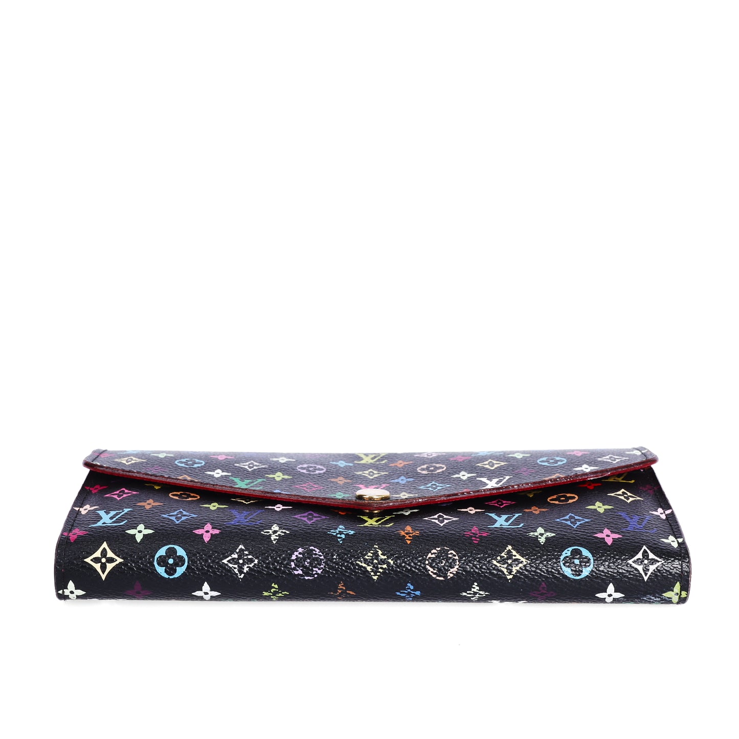 Pre‑Owned Louis Vuitton Sarah Black and Multicolor Coated Canvas Wallet13774452