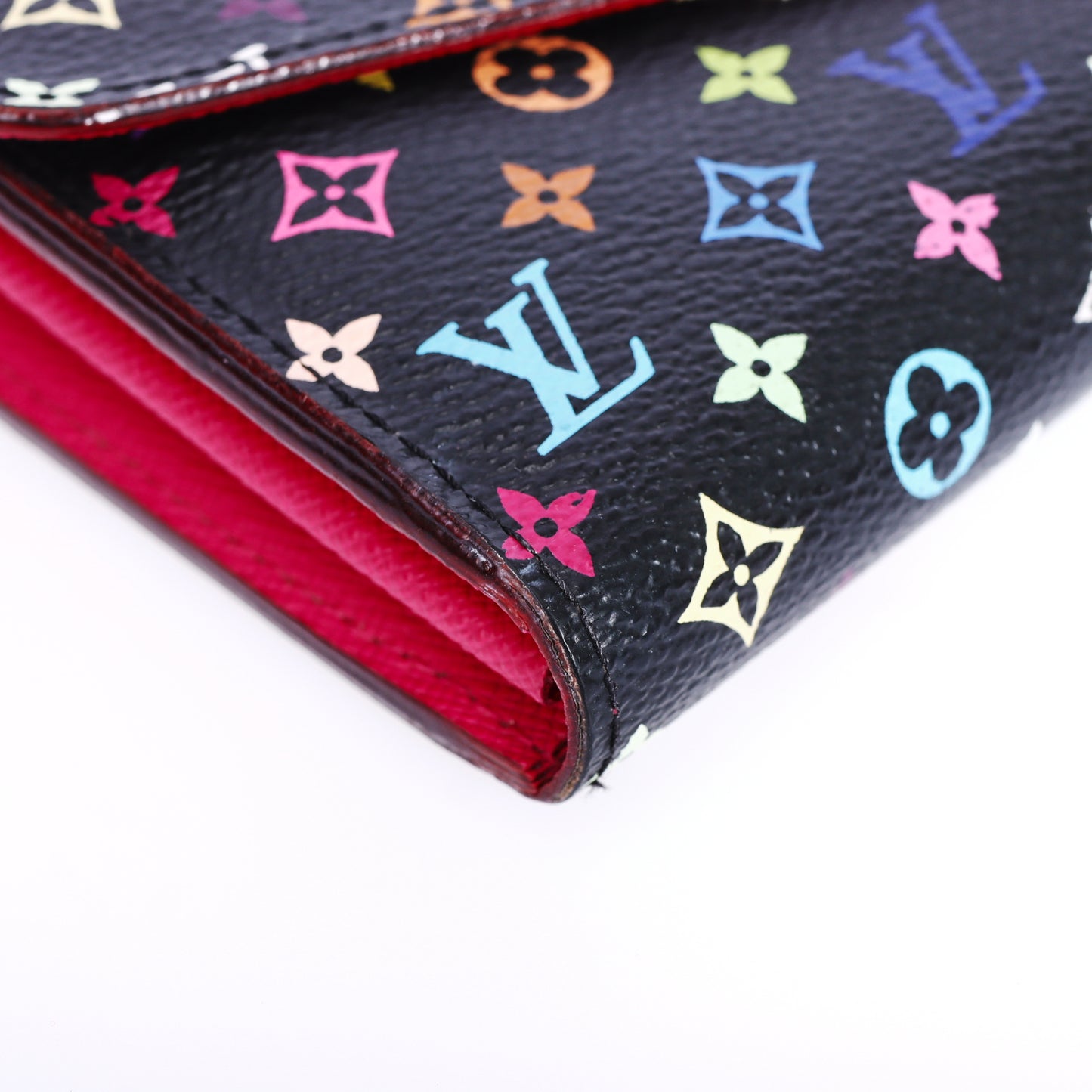 Pre‑Owned Louis Vuitton Sarah Black and Multicolor Coated Canvas Wallet13774452