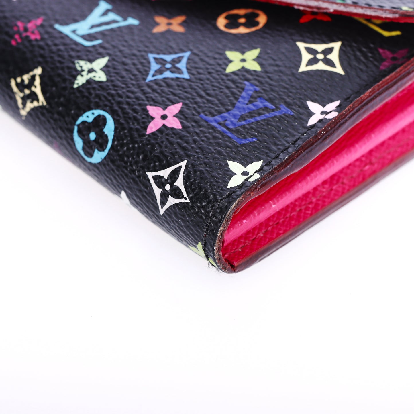 Pre‑Owned Louis Vuitton Sarah Black and Multicolor Coated Canvas Wallet13774452