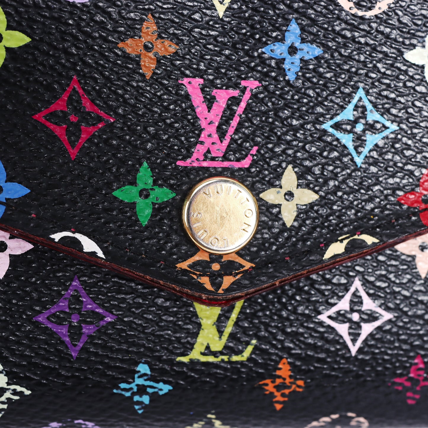 Pre‑Owned Louis Vuitton Sarah Black and Multicolor Coated Canvas Wallet13774452