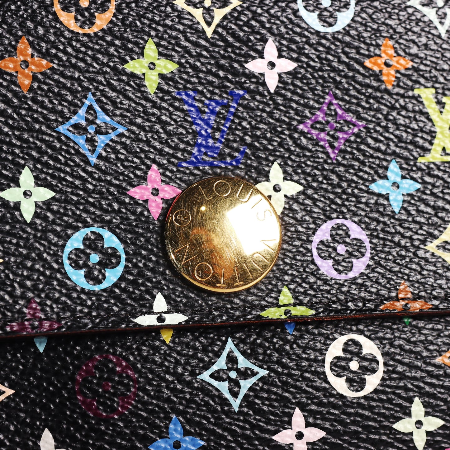 Pre-Owned Louis Vuitton Monogram Black Murakami Coated Canvas Wallet 14460133