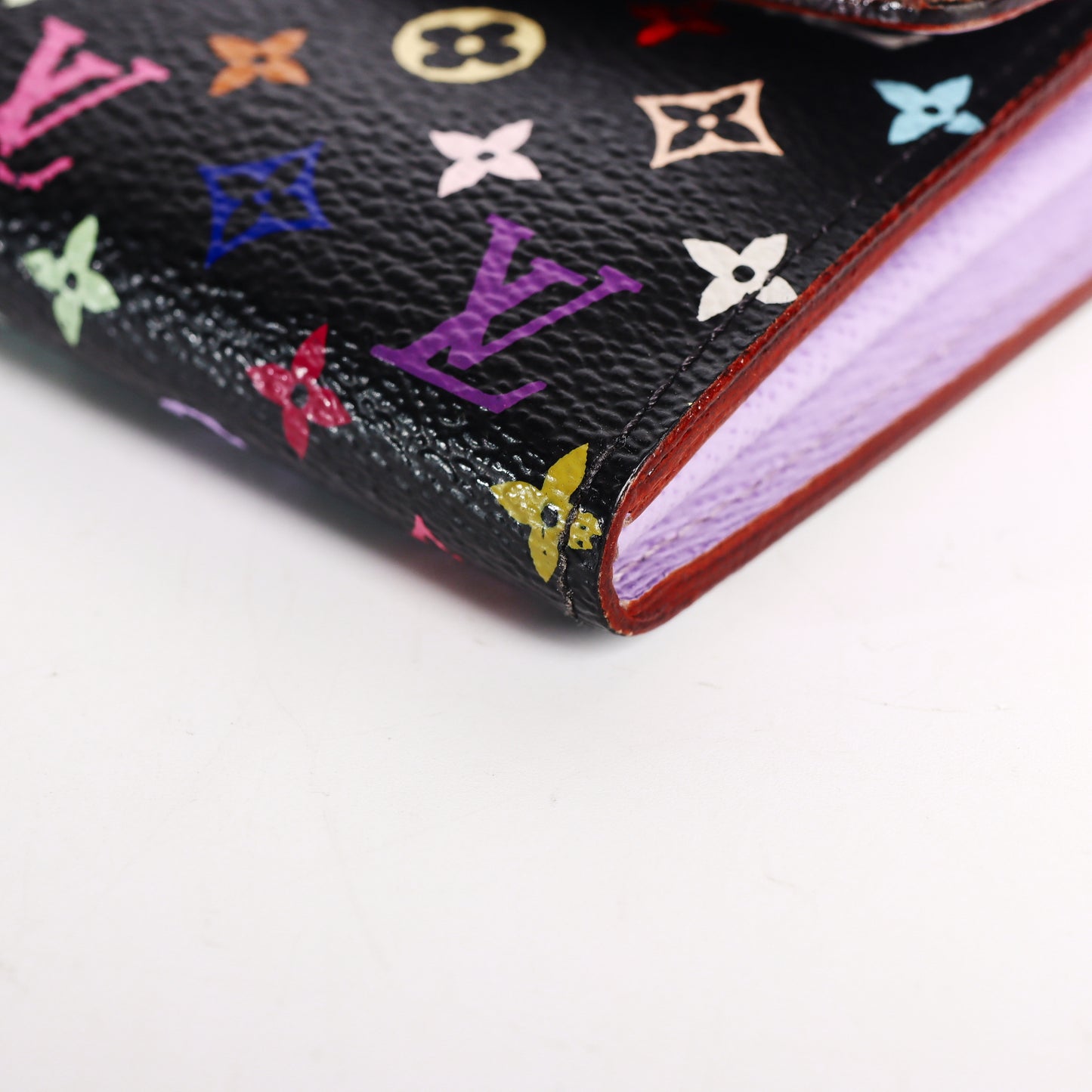 Pre-Owned Louis Vuitton Monogram Black Murakami Coated Canvas Wallet 14460133