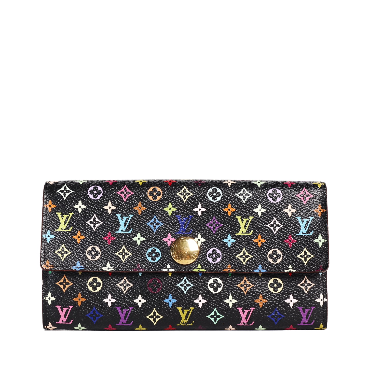 Pre-Owned Louis Vuitton Monogram Black Murakami Coated Canvas Wallet 14460133