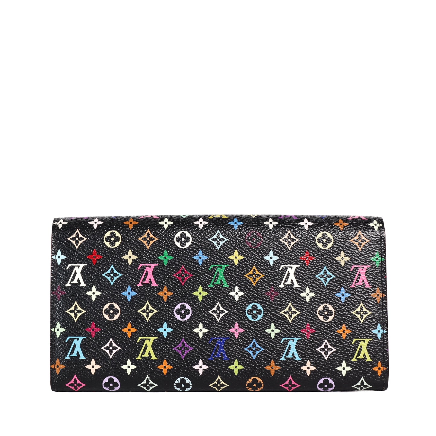 Pre-Owned Louis Vuitton Monogram Black Murakami Coated Canvas Wallet 14460133