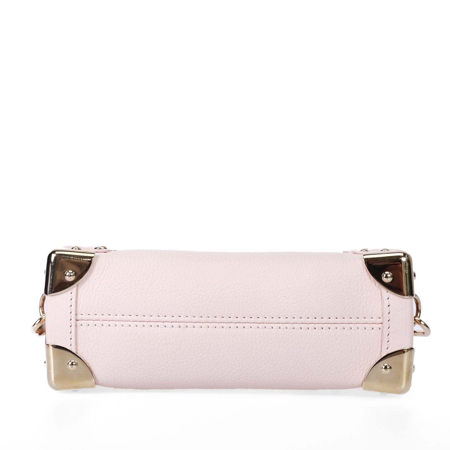 Pre-Owned Louis Vuitton Light Pink Leather Petite Malle Shoulder Bag 15097779