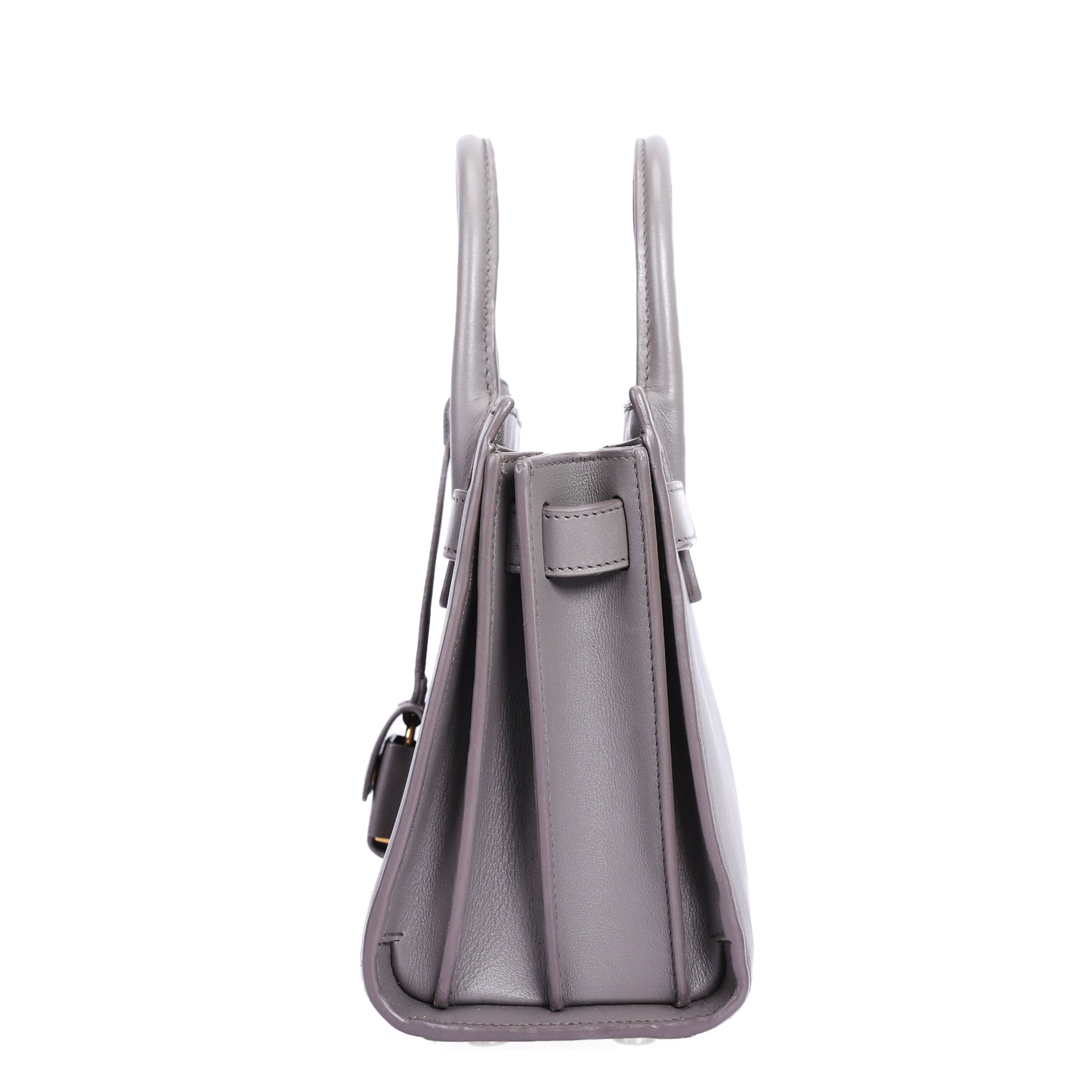 Pre-Owned Saint Laurent Sac De Jour Gray Calfskin Leather Shoulder Bag 15591069