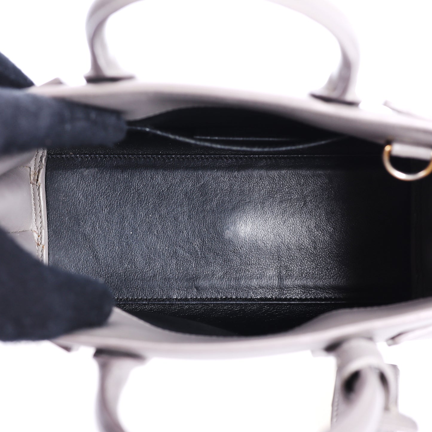 Pre-Owned Saint Laurent Sac De Jour Gray Calfskin Leather Shoulder Bag 15591069