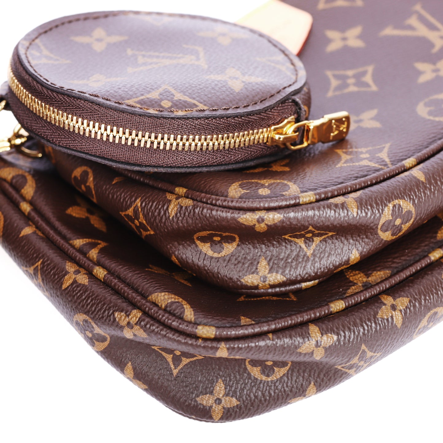 Pre-Owned Louis Vuitton Multi Pochette Accessoires Brown Coated Canvas Shoulder Bag 16767165