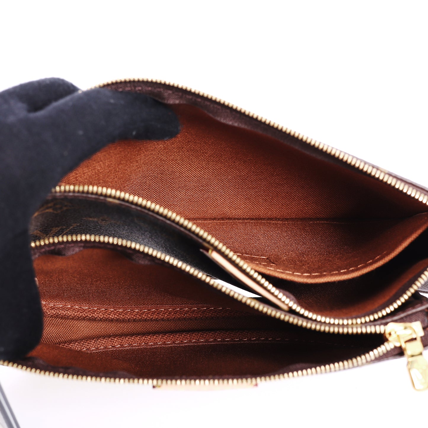 Pre-Owned Louis Vuitton Multi Pochette Accessoires Brown Coated Canvas Shoulder Bag 16767165