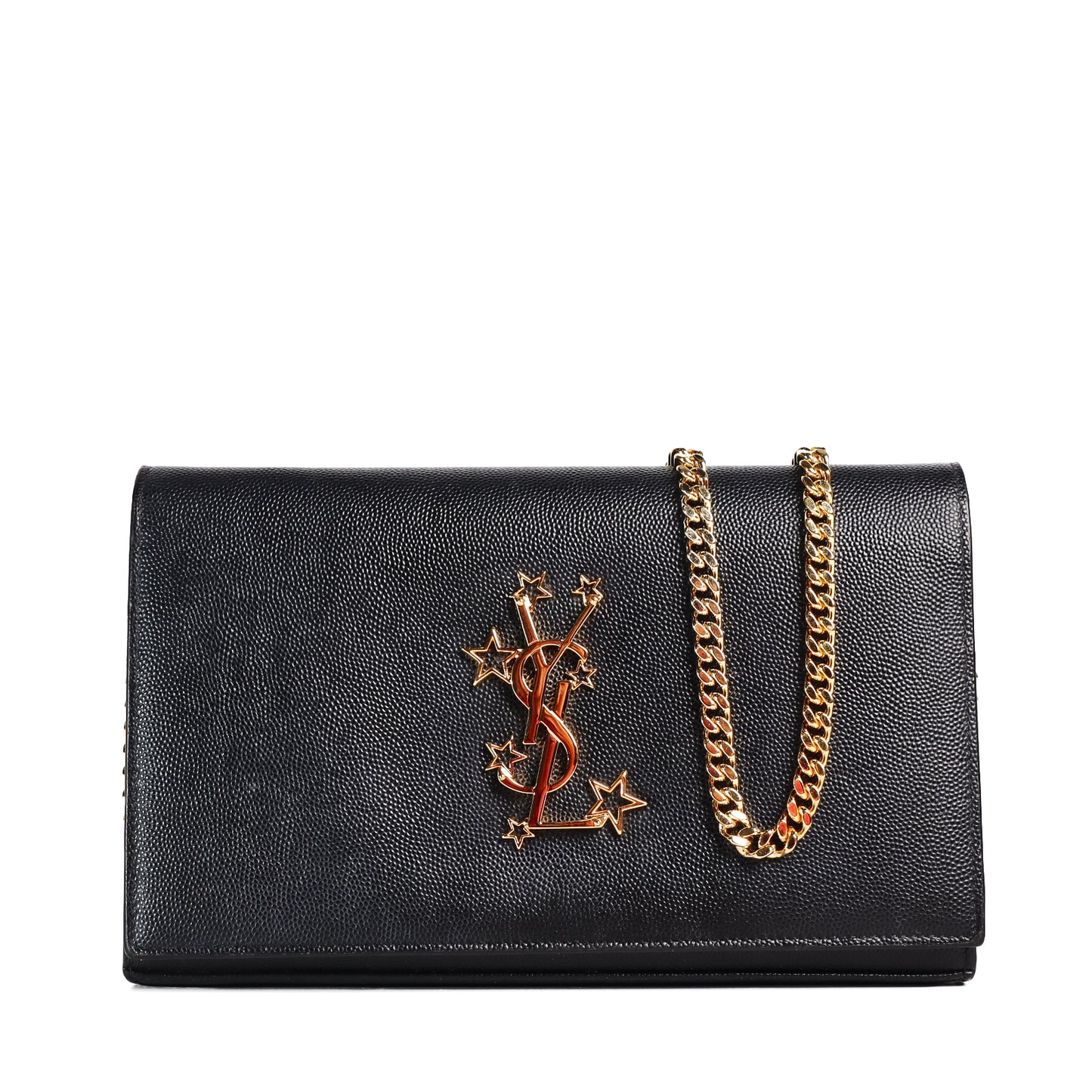 Pre-Owned Saint Laurent Kate Black Calfskin  Wallet on Chain 18055671