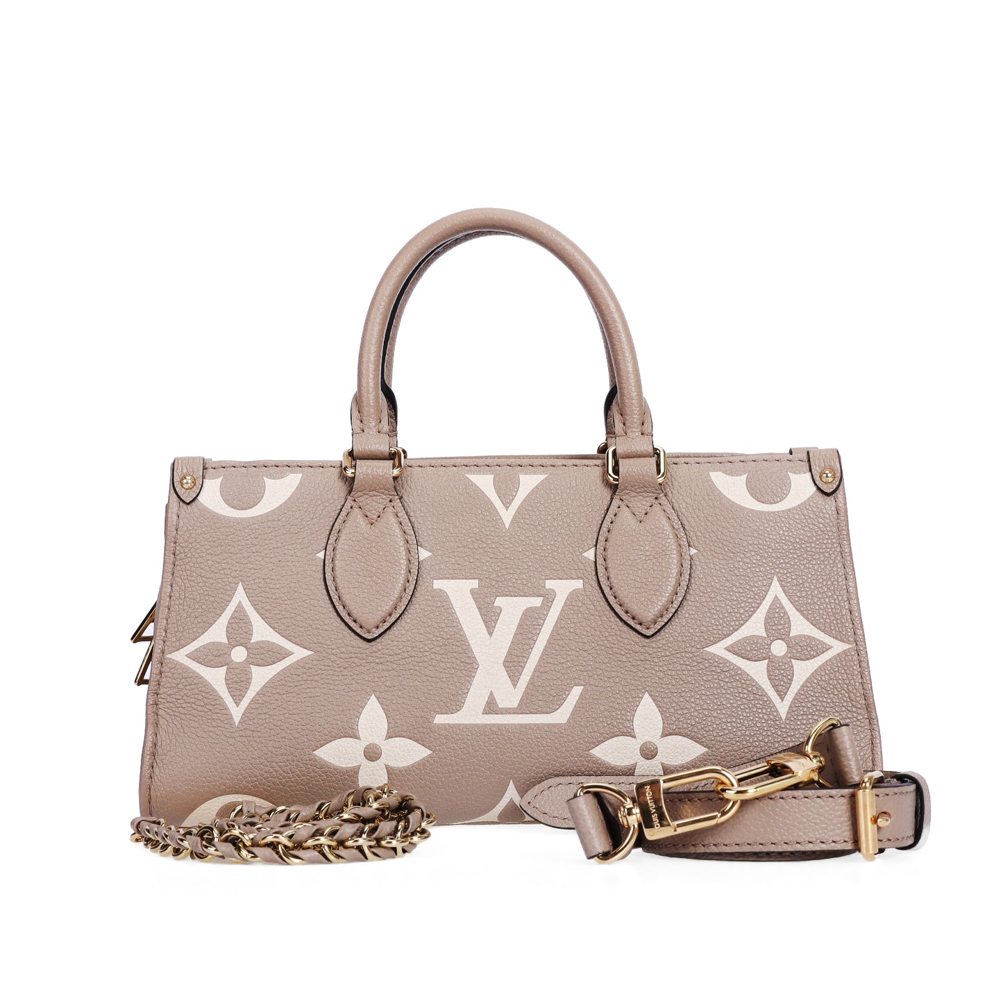 Pre-Owned Louis Vuitton OnTheGo East West Dove Gray Calfskin Shoulder Bag 18923527 L