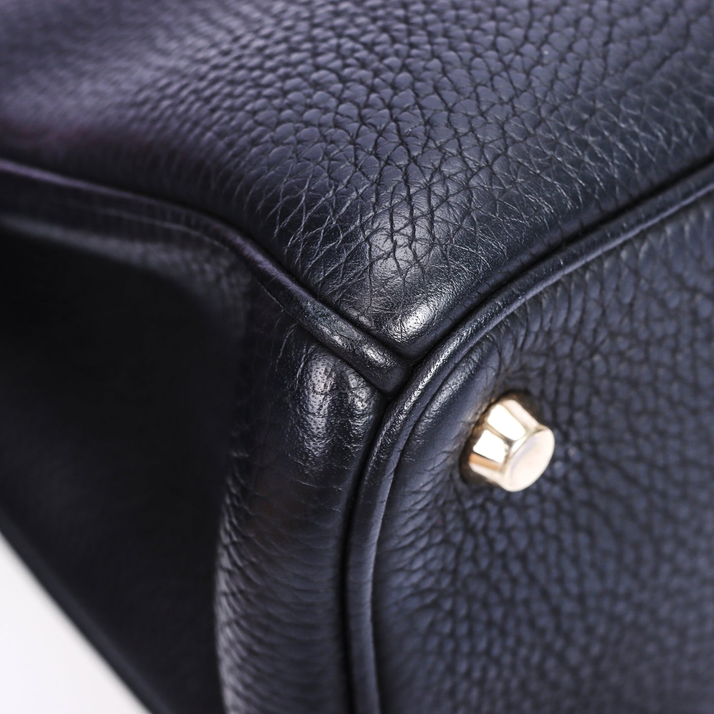 Pre-Owned Christian Dior Diorissimo Black Calfskin Leather Shoulder Bag 20092751