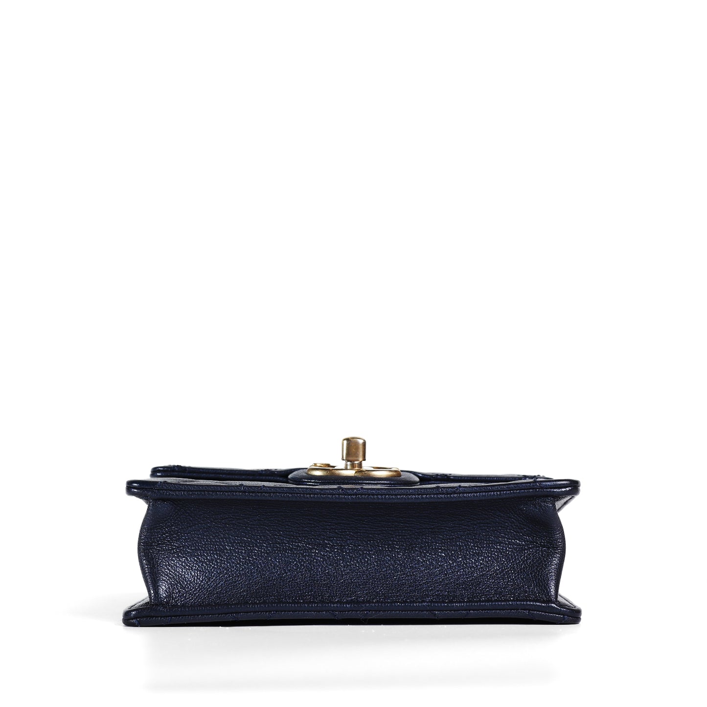 Pre-Owned Chanel CLASSIC FLAP Navy Quilted Lambskin Crossbody Bag 20152307