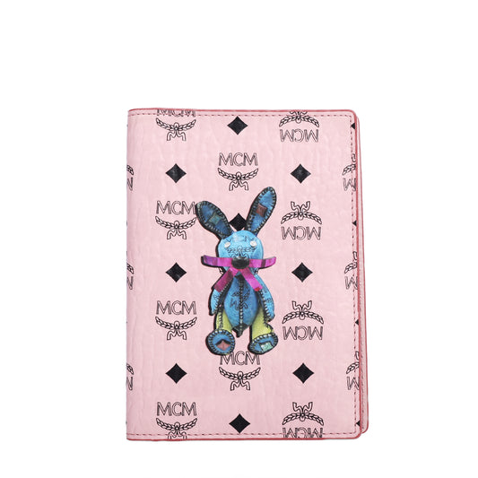 Pre-Owned MCM Rabbit Pink Calfskin Wallet 21410991