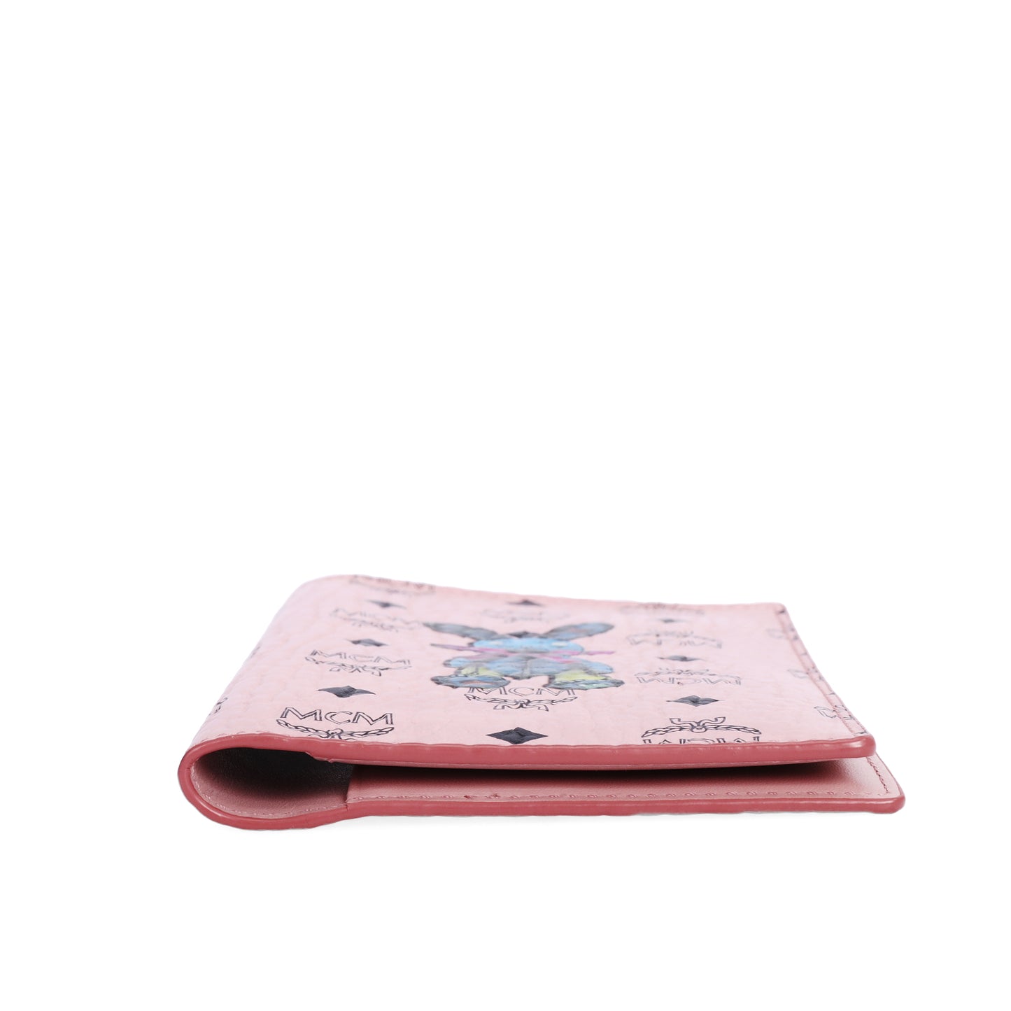 Pre-Owned MCM Rabbit Pink Calfskin Wallet 21410991