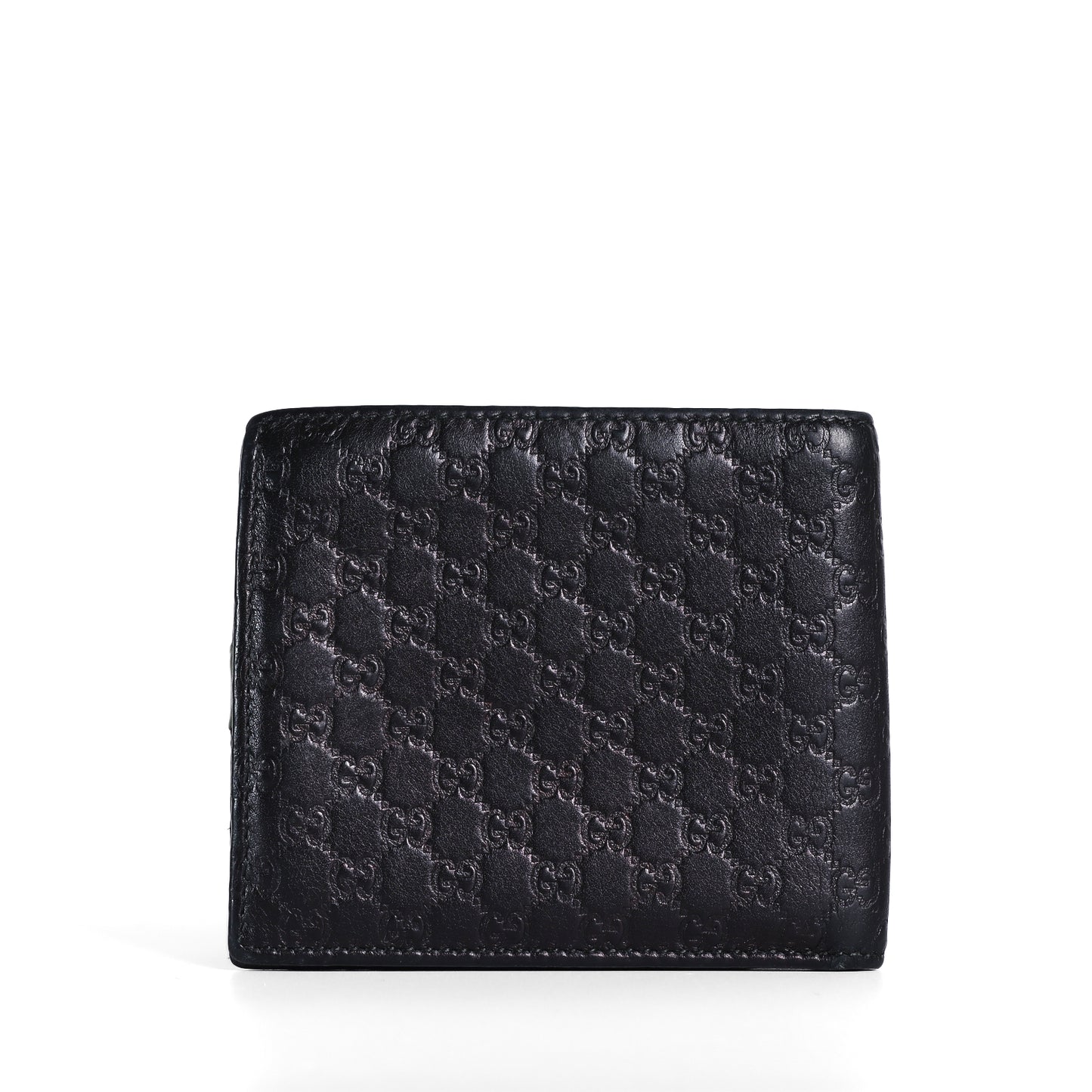 Pre-Owned Gucci Microguccissima Bifold Black Calfskin Wallet 21795288