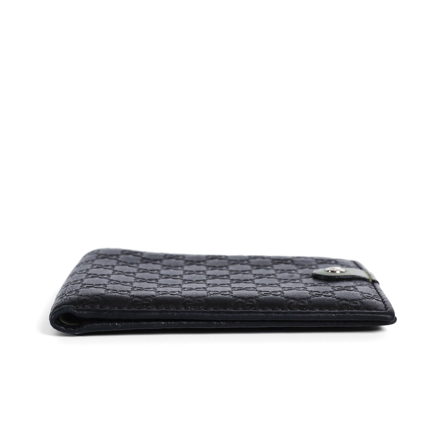 Pre-Owned Gucci Microguccissima Bifold Black Calfskin Wallet 21795288