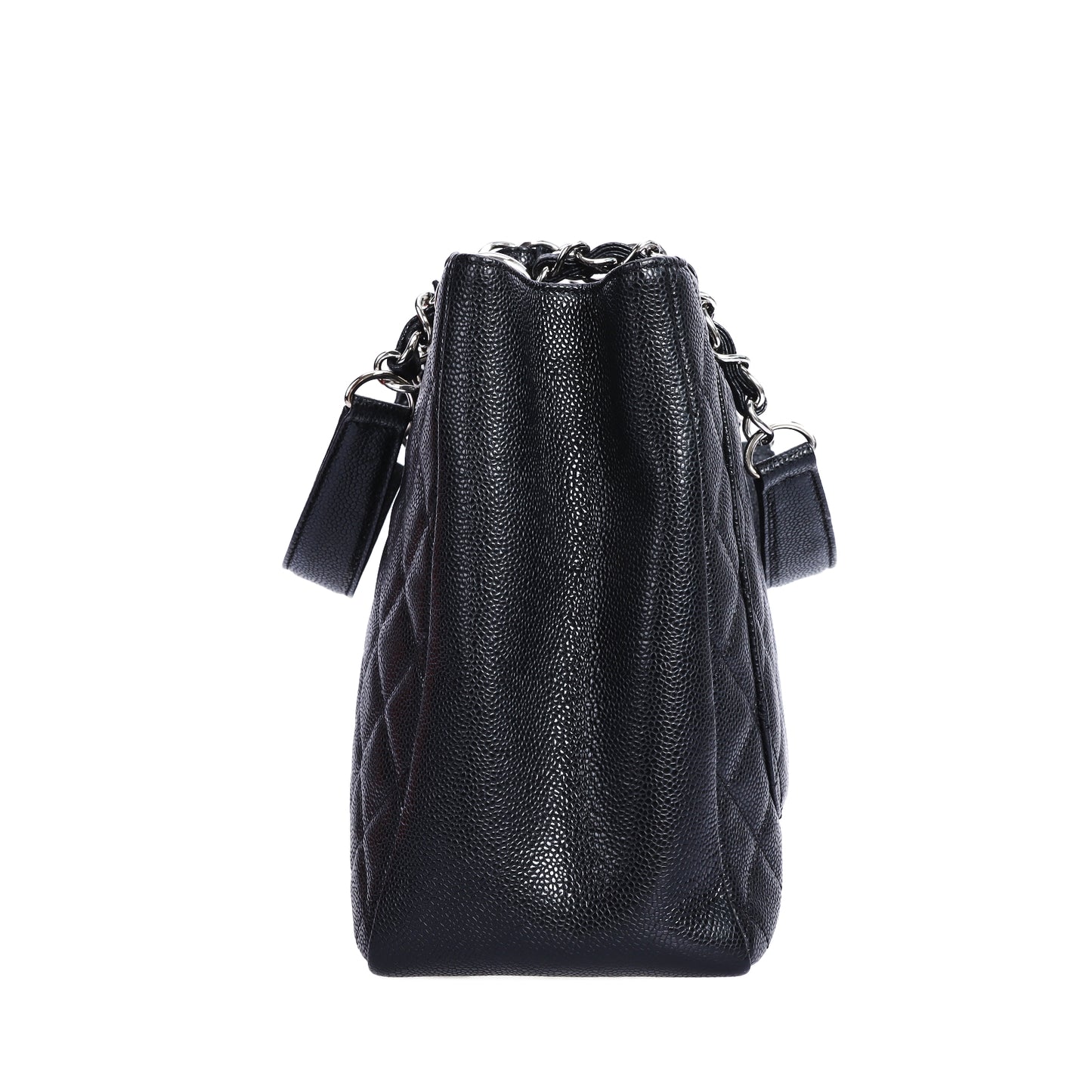 Pre-Owned Chanel GST Black Caviar Quilted Grained Calfskin Leather Shoulder Bag 21815712