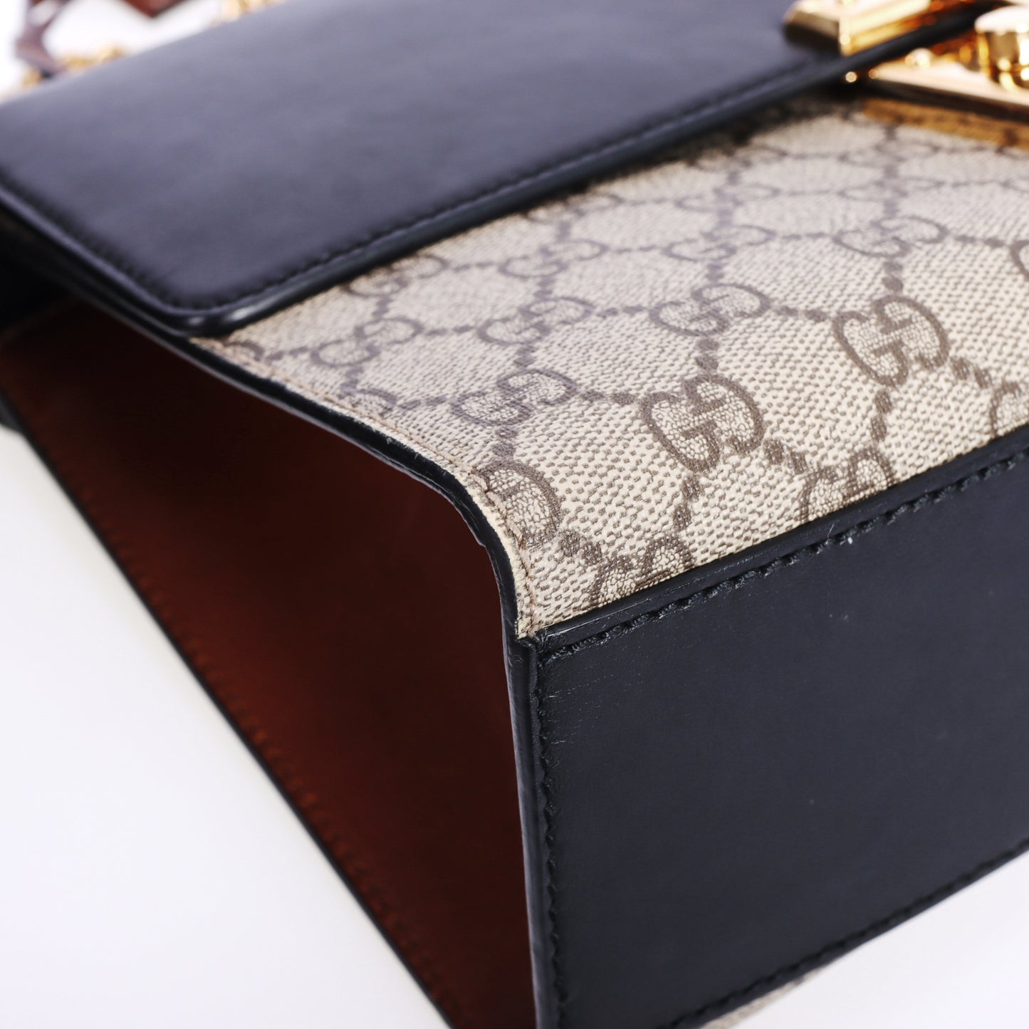 Pre-Owned Gucci Padlock GG Supreme Beige Coated Canvas Shoulder Bag 21992284