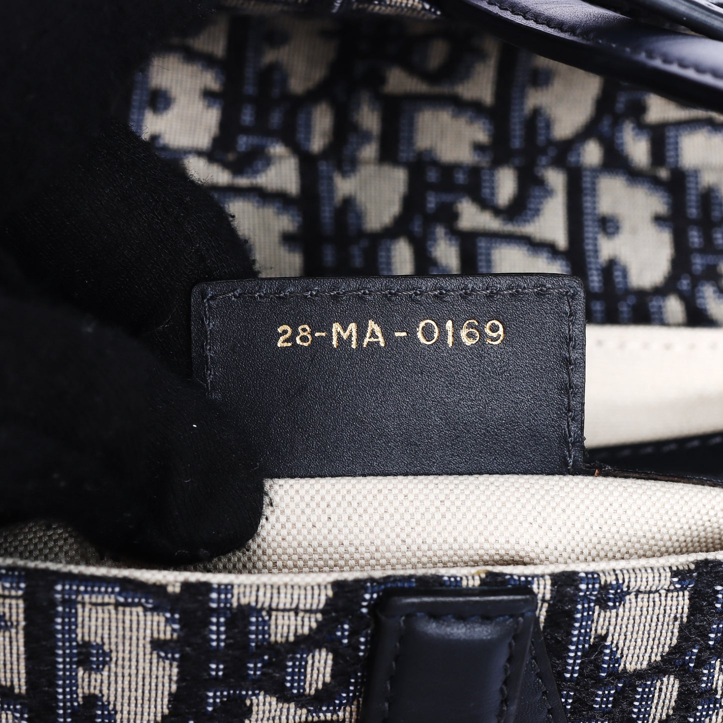 Pre-Owned Dior Blue Oblique Jacquard Canvas Saddle Bag Shoulder Bags 22126107