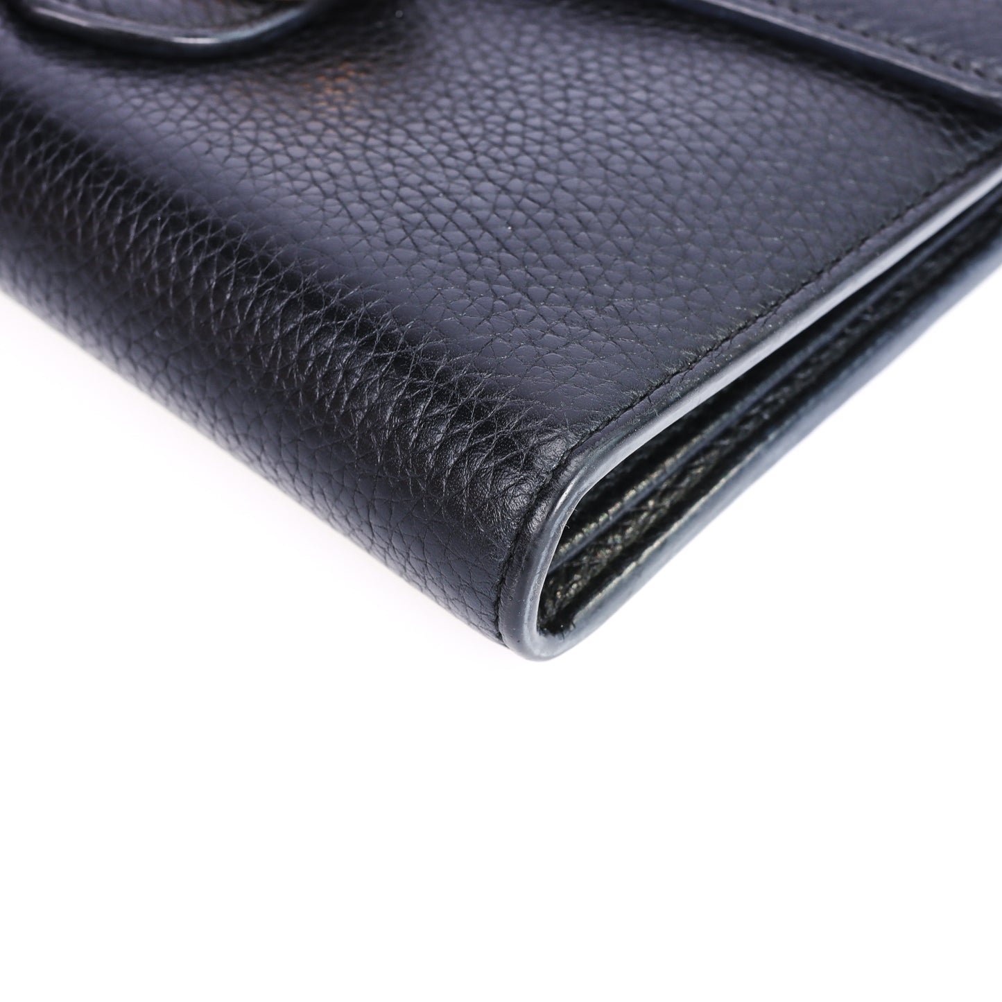 Pre-Owned Gucci GG Marmont Black Calfskin Wallet on Chain 22276960