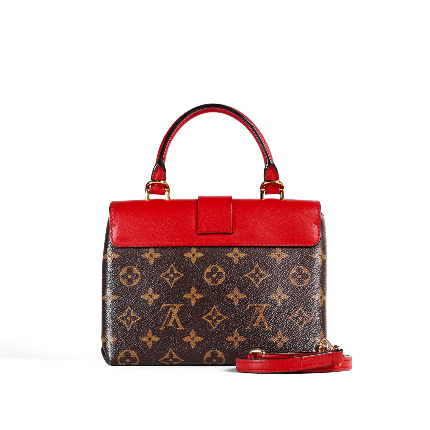 Pre-Owned Louis Vuitton Locky Red Coated Canvas Crossbody Bag 22679189