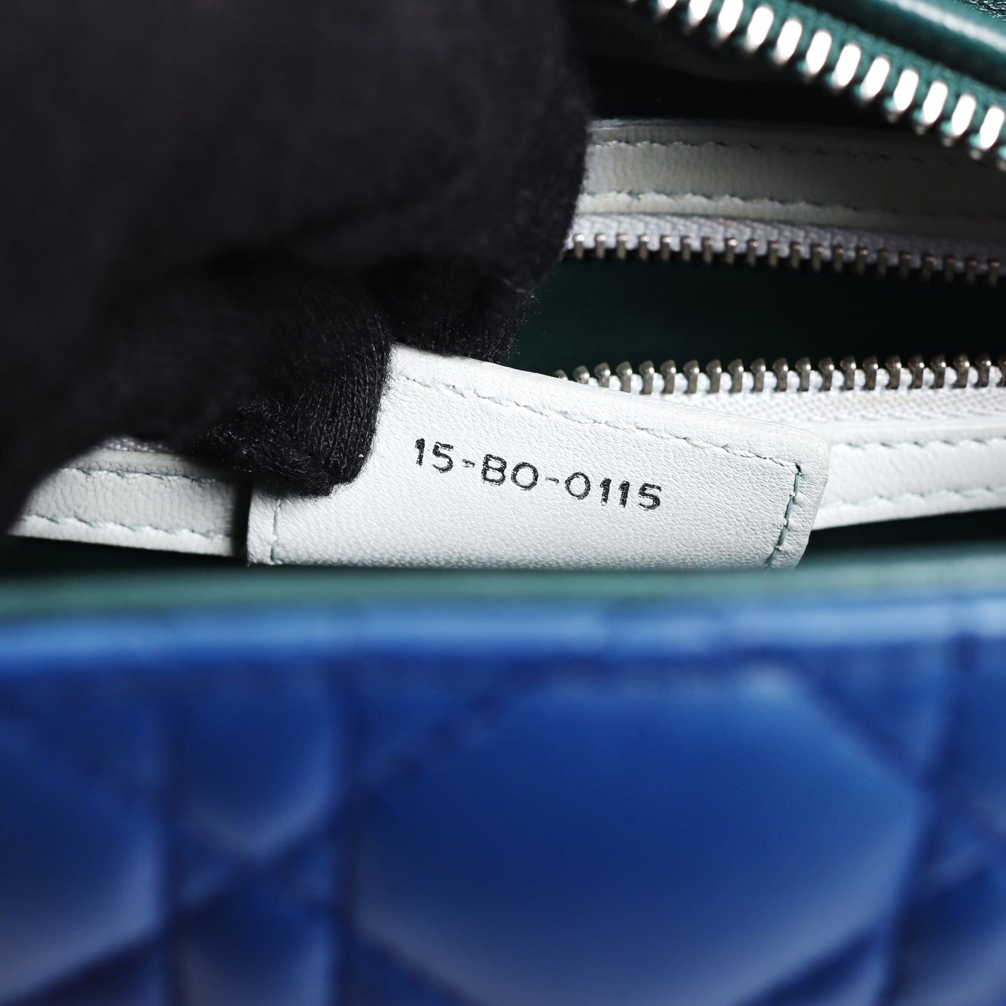 Pre-Owned Dior Lady Dior Medium Size Blue Cannage Lambskin Shoulder Bag 22813181 c