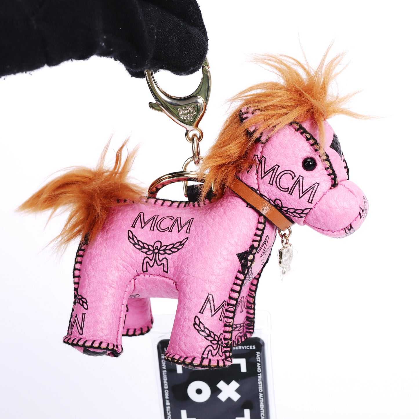 MCM Pink Calfskin Pony Bag Charm 23345687 L