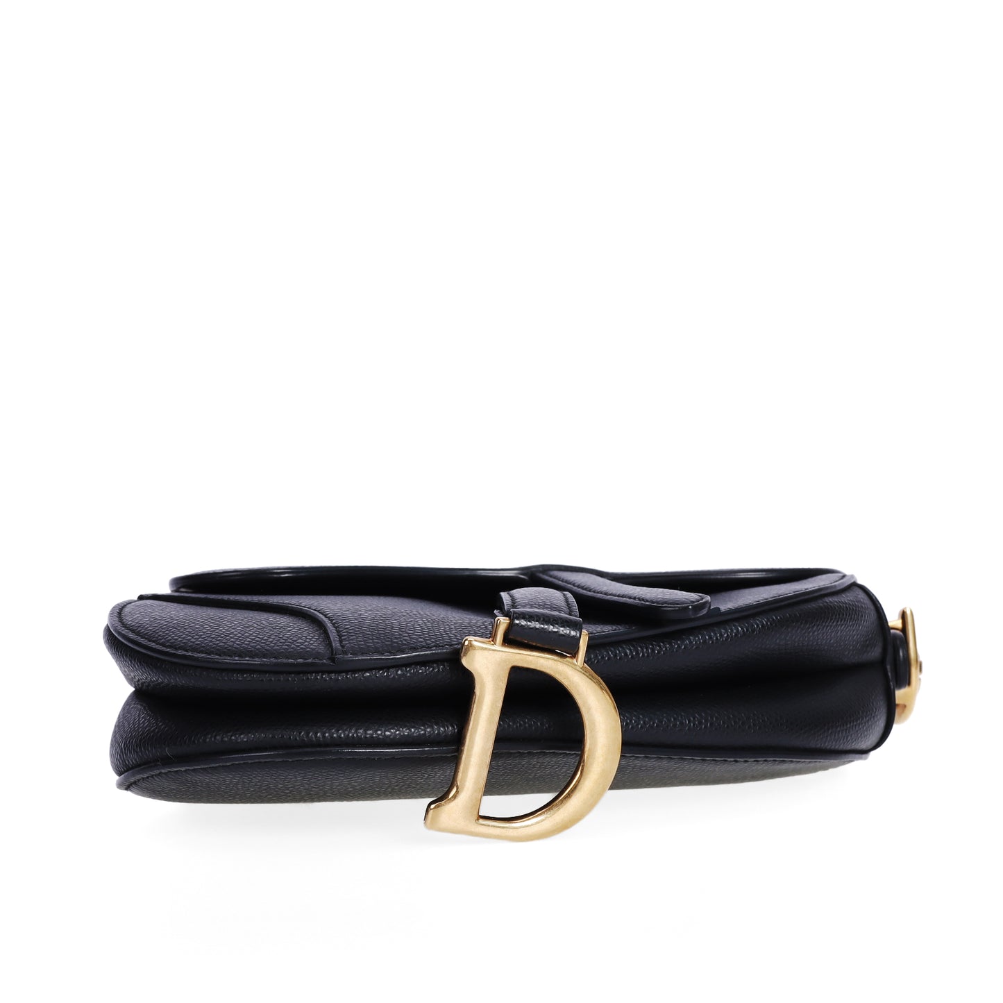 Pre-Owned Dior Saddle Black Calfskin Leather Top Handle Bag 24210182