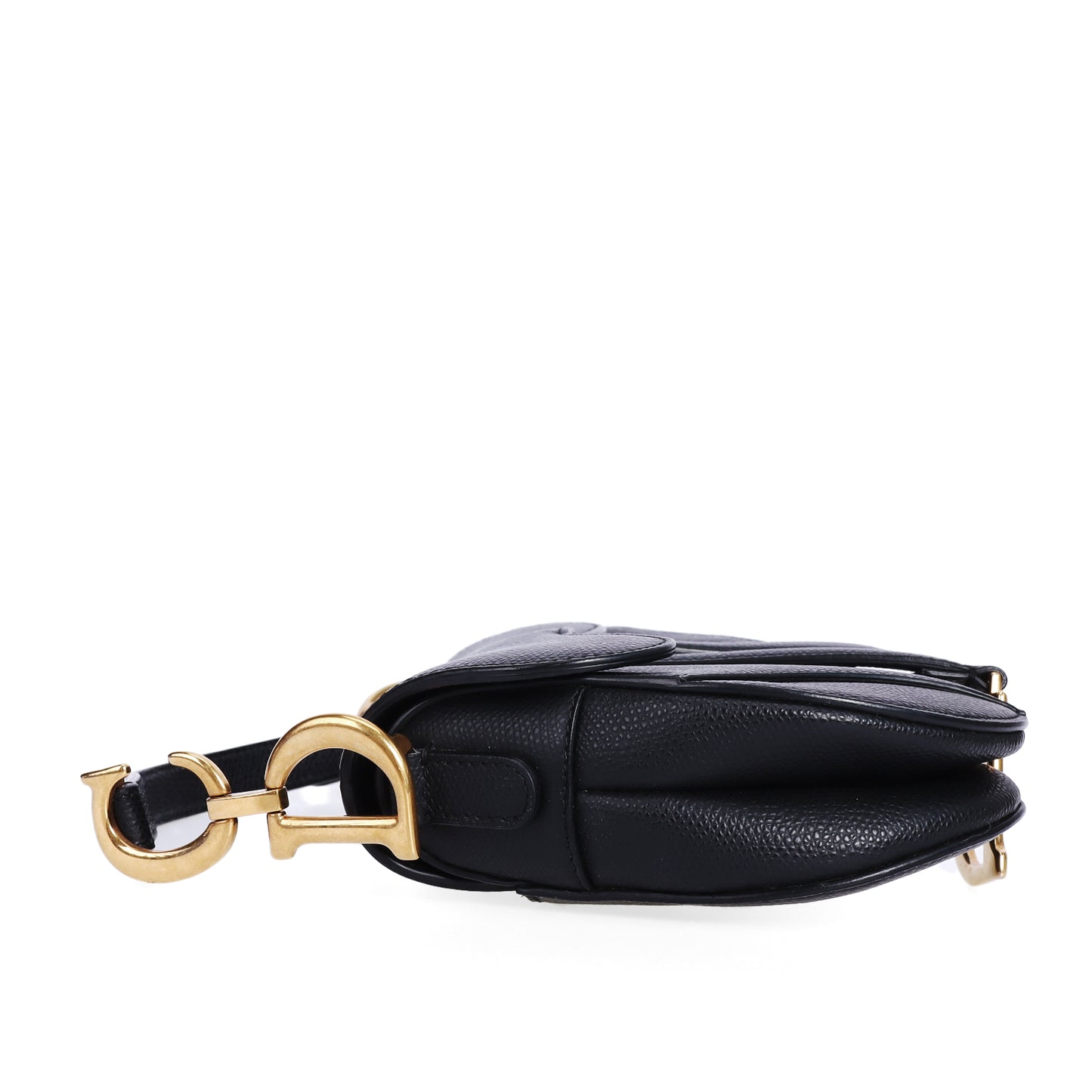 Pre-Owned Dior Saddle Black Calfskin Leather Top Handle Bag 24210182