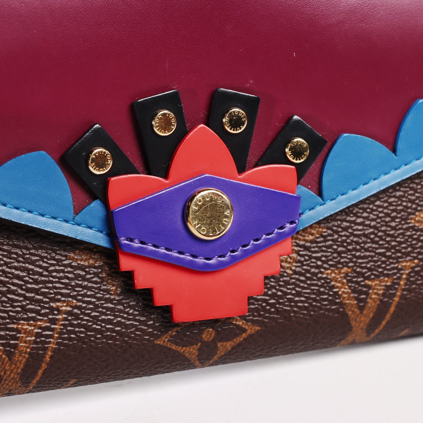 Pre-owned LOUIS VUITTON Monogram Multicolor Calfskin Leather Wallet 24814236