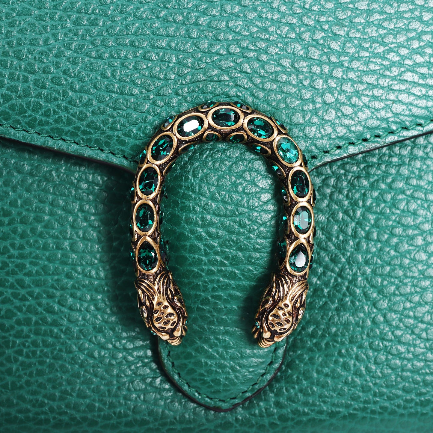 Pre-Owned Gucci Dionysus Green Calfskin  Wallet on Chain 25234806