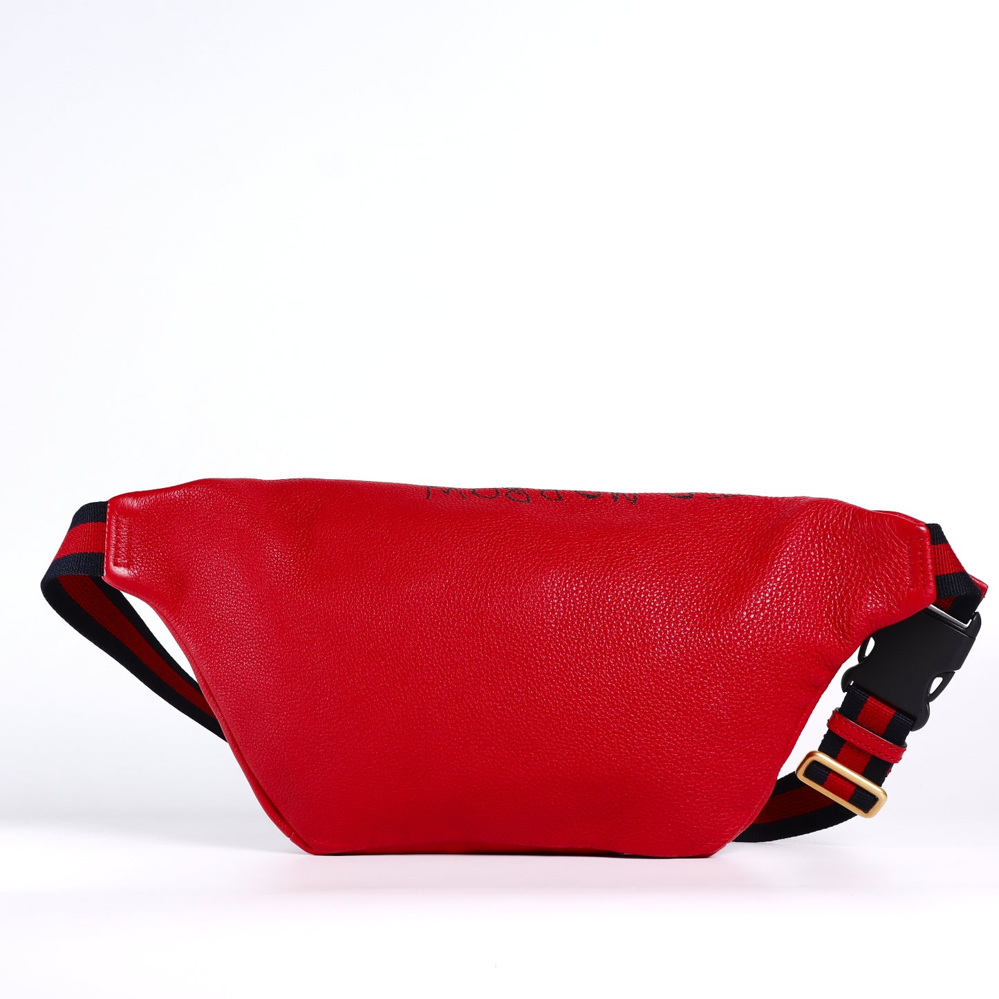 Pre-Owned Gucci Graphic Print Red Calfskin Leather Belt Bag 26622116