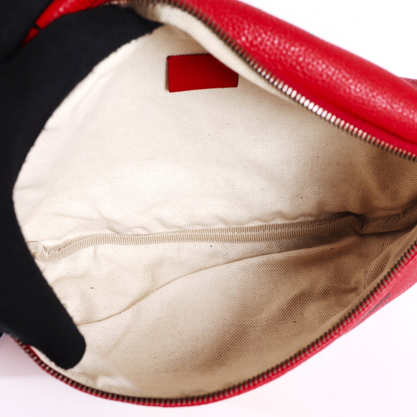 Pre-Owned Gucci Graphic Print Red Calfskin Leather Belt Bag 26622116