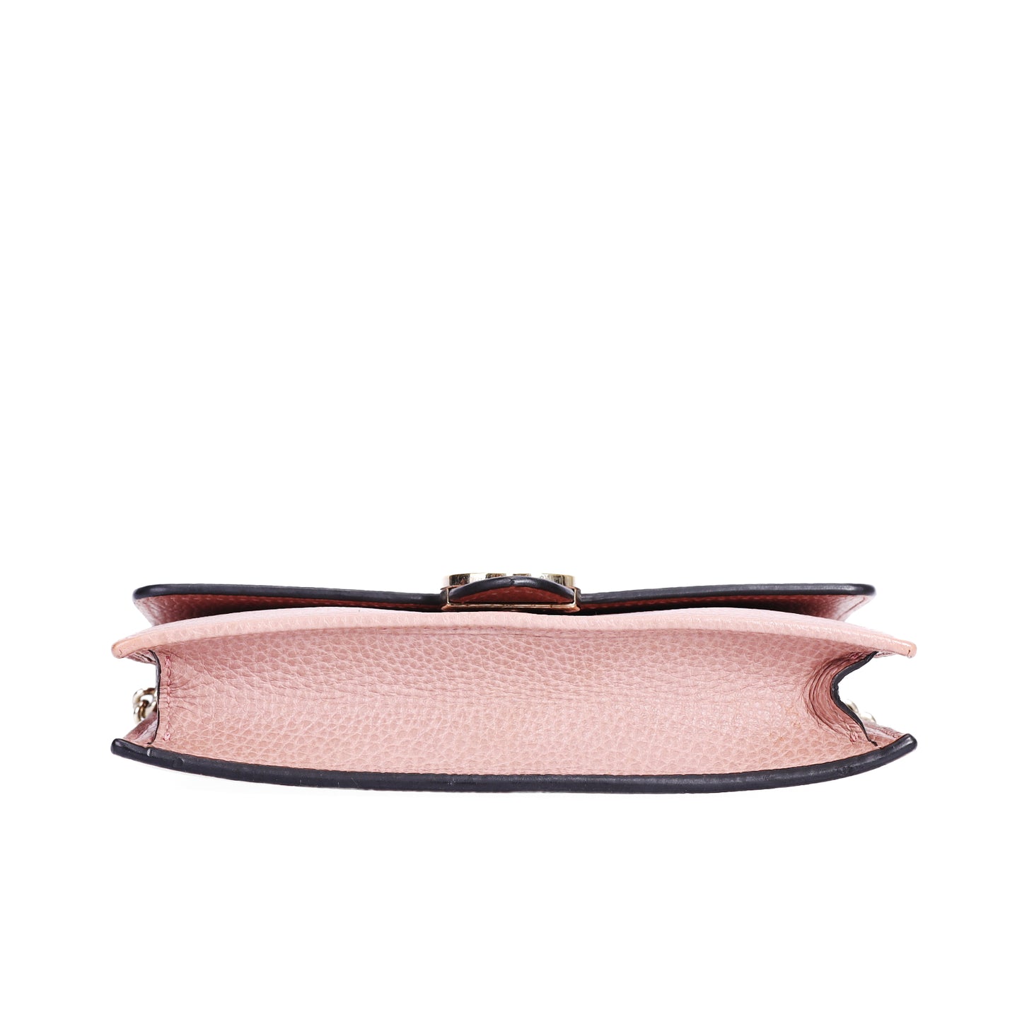 Pre-Owned Gucci Interlocking Pink Calfskin Leather Wallet on Chain 26808807 c