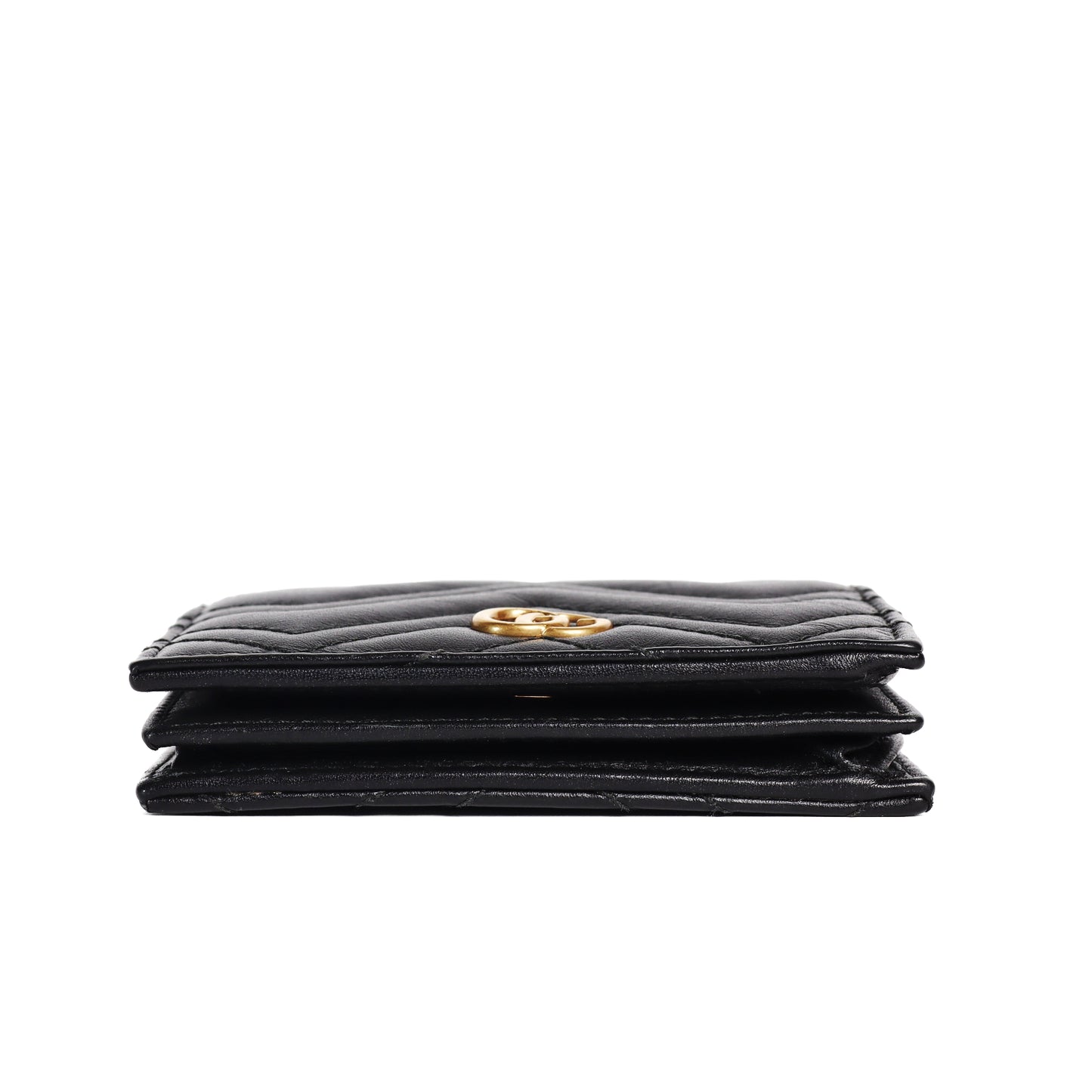Pre-Owned Gucci Marmont Black Calfskin Wallet 27063562