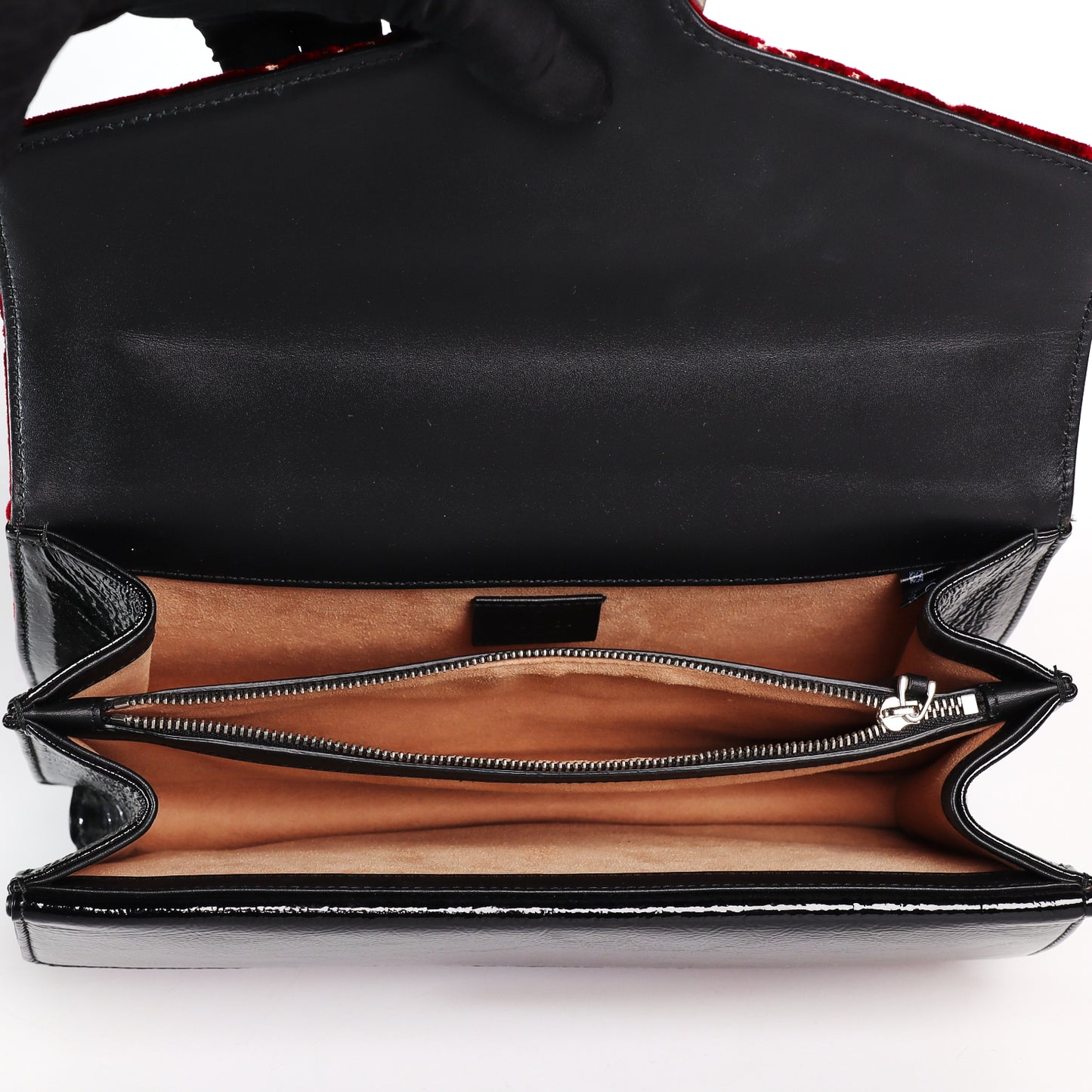 Pre-Owned Gucci Dionysus Small Size Red Velvet Shoulder Bag 27263432