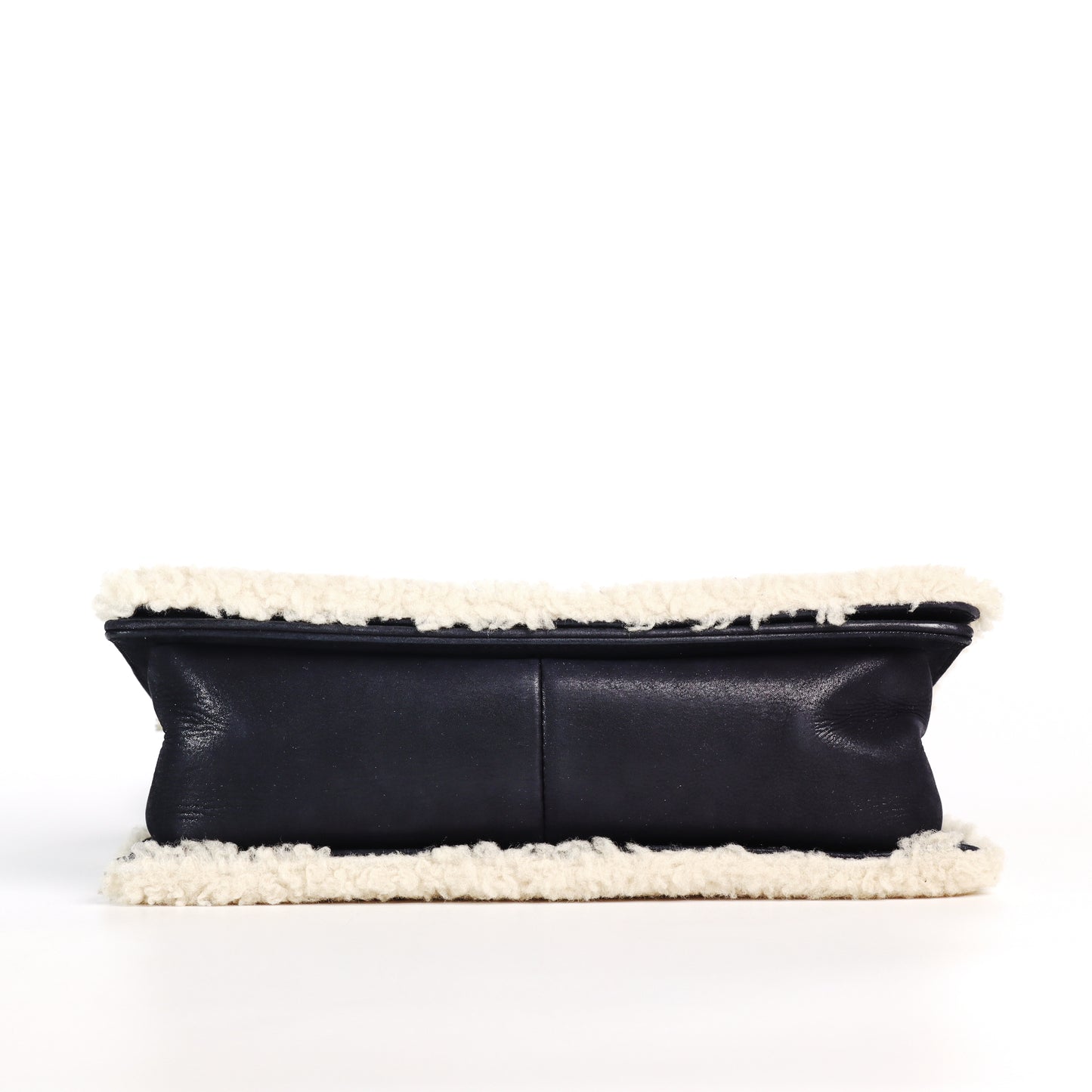 Pre-Owned Chanel  Le Boy Medium Black Wool Crossbody Bag 27742050 L
