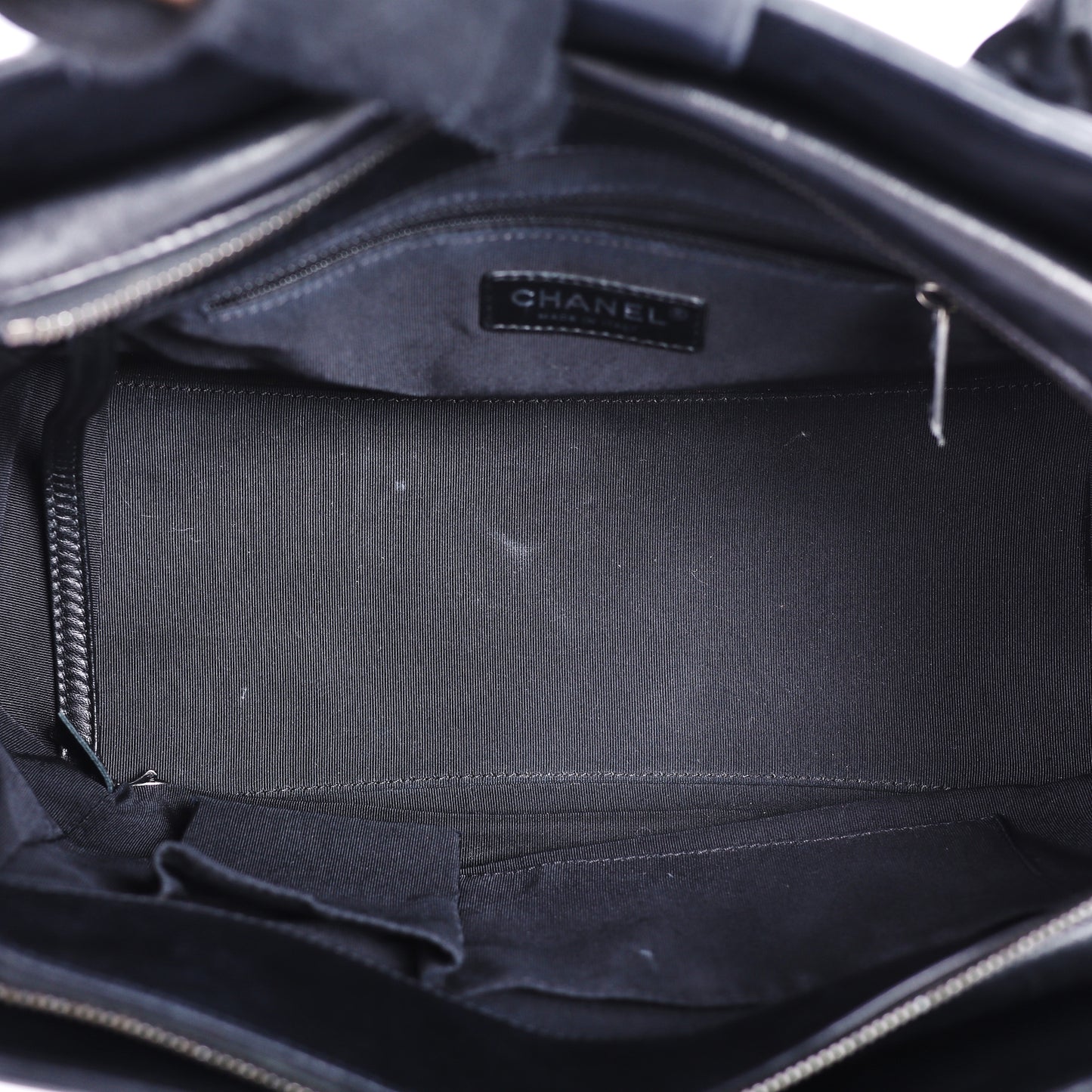 Pre-Owned Chanel Double Stitch Boy Black Quilted Calfskin Leather Shoulder Bag 28255535